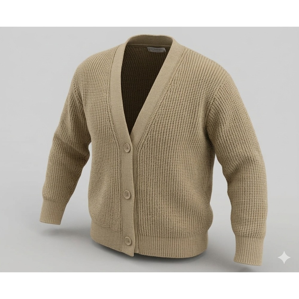 Jon & Anna Women's Tan Three Button Cable Knit Cardigan‎ Sweater. Size XL
